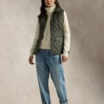 POLO RALPH LAUREN WOMAN PADDED SLEEVELESS VEST RANGER GREEN - Image 5