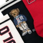 POLO RALPH LAUREN MEN 3 PACK GIFT BOX SOCKS NAVY RED IVORY - Image 2