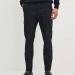 BOSS MEN P KAITON CARGO TROUSERS BLACK