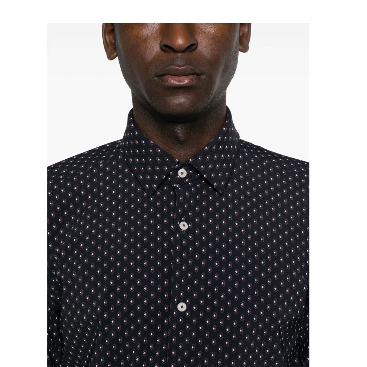 BOSS MEN SLIM-FIT SHIRT IN PRINTED PERFORMANCE-STRETCH MATERIAL BLACK - Image 2