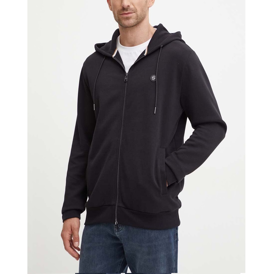 50520303-001-4 BOSS MEN COTTON-BLEND C-SPENCE SWEATSHIRT BLACK - Image 1