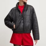 HUGO BOSS WOMAN WATER-REPELLENT PADDED JACKET WITH BRANDED ZIP PULLER BLACK