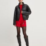 HUGO BOSS WOMAN WATER-REPELLENT PADDED JACKET WITH BRANDED ZIP PULLER BLACK - Image 5