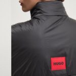 HUGO BOSS WOMAN WATER-REPELLENT PADDED JACKET WITH BRANDED ZIP PULLER BLACK - Image 3