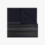 EMPORIO ARMANI MEN'S STOLA MD PL VI 80X180 SHAWL WITH EAGLE BLUE - Image 2