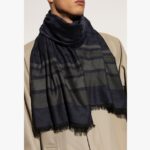 EMPORIO ARMANI MEN'S STOLA MD PL VI 80X180 SHAWL WITH EAGLE BLUE - Image 3