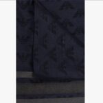 EMPORIO ARMANI MEN'S STOLA MD PL VI 80X180 SHAWL WITH EAGLE BLUE
