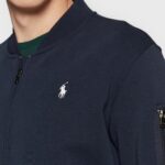 POLO RALPH LAUREN BOMBER JACKET DOUBLE KNT CVC AVIATOR NAVY - Image 3