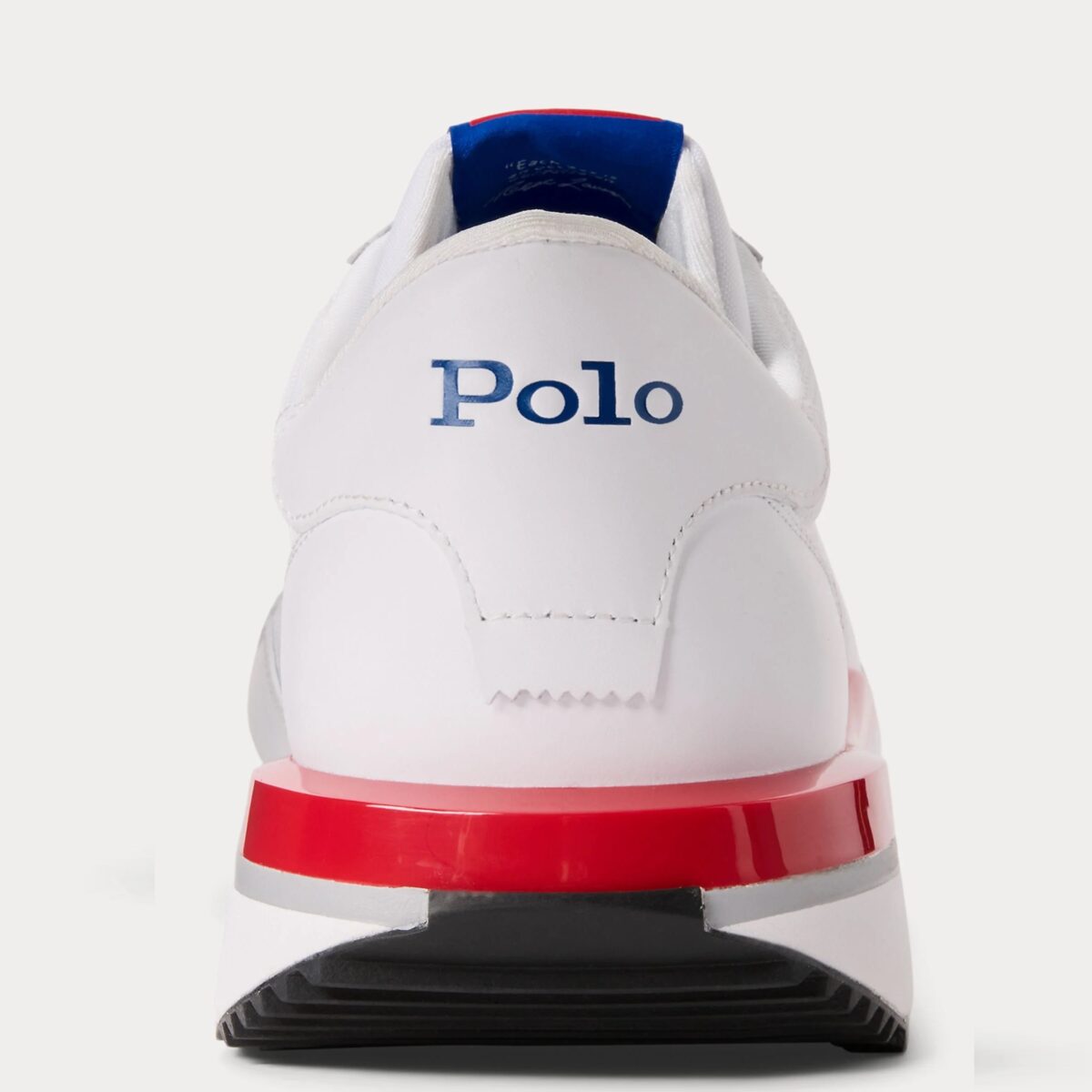 POLO RALPH LAUREN MEN TRAIN 89 SUEDE-PANELLED TRAINER WHITE/SAPPHIRE STAR/RL2000 RED - Image 3