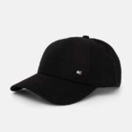 TOMMY HILFIGER TH CORP LOVE MELTON 6 PANEL CAP BLACK