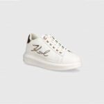 KARL LAGERFELD WOMAN KAPRI SNEAKERS LETTERING WHITE/ROSE GOLD