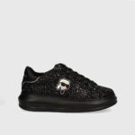 KARL LAGERFELD WOMAN GLITTER MONO SNEAKERS BLACK