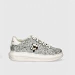 KARL LAGERFELD WOMAN GLITTER MONO SNEAKERS SILVER