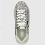 KARL LAGERFELD WOMAN GLITTER MONO SNEAKERS SILVER - Image 3