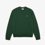 LACOSTE MEN'S FLEECE CREW NECK SWEATSHIRT VERT - Image 4