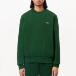 LACOSTE MEN'S FLEECE CREW NECK SWEATSHIRT VERT