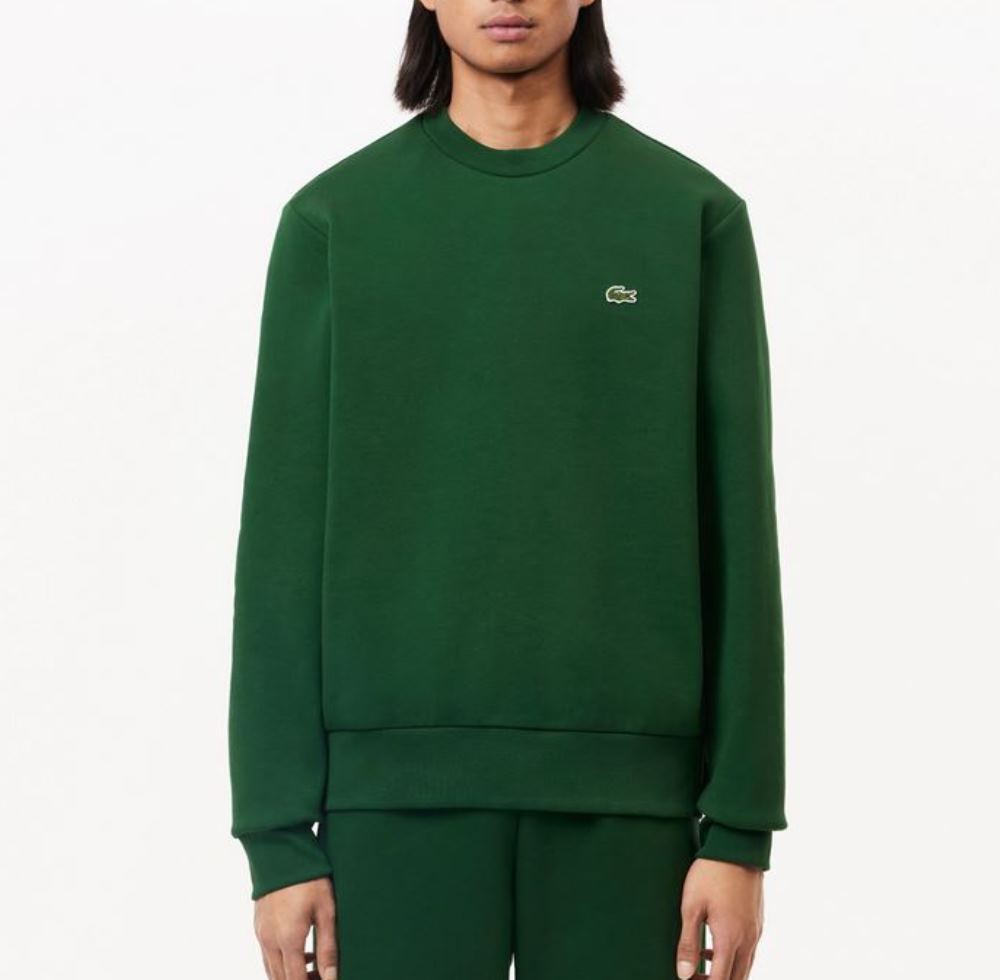 SH9608-00-132-81 LACOSTE MEN'S FLEECE CREW NECK SWEATSHIRT VERT - Image 1