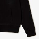 LACOSTE MEN'S CLASSIC FIT ZIP UP FLEECE HOODIE SWEATSHIRT NOIR - Image 7