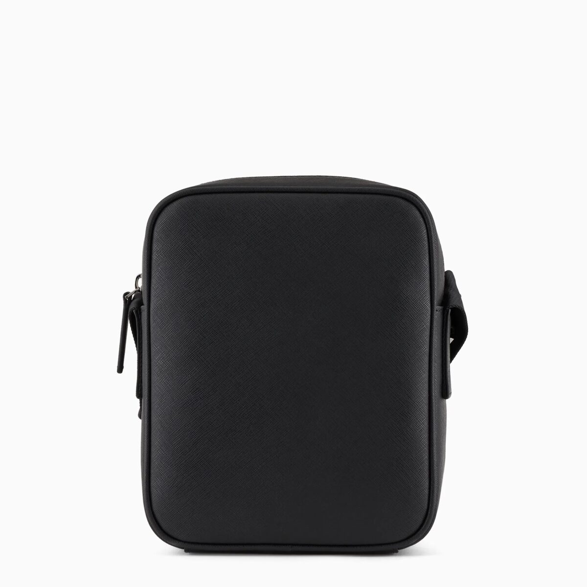 EMPORIO ARMANI MEN ASV REGENERATED SAFFIANO LEATHER SHOULDER BAG WITH EAGLE PLATE - Image 5