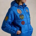 POLO RALPH LAUREN WOMANINSULATED JACKET WITH EMBROIDERED PATCHES DAKOTA BLUE - Image 3