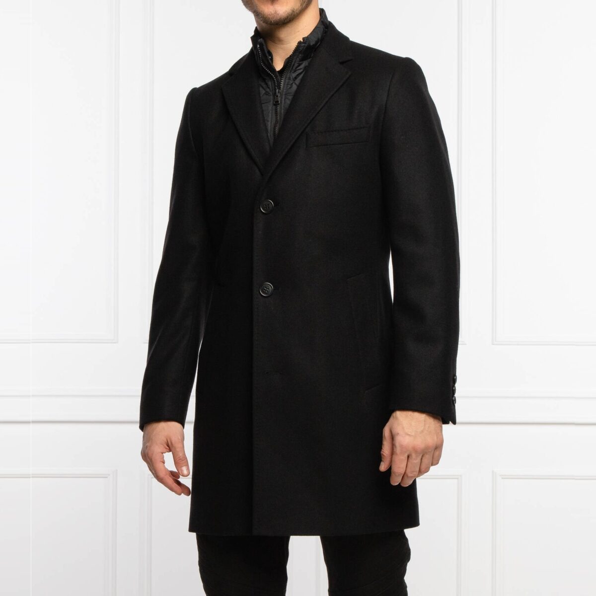 HUGO MILOGAN 2241 MEN COAT BLACK - Image 3