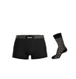BOSS MEN TRUNKSOCK GIFT BLACK UNDERWEAR SET