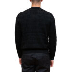 EMPORIO ARMANI MEN LOGO-JACQUARD SWEATER BLACK - Image 4