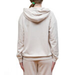EMPORIO ARMANI ZIP HOODIE WOMEN EA7 WHITE SAND - Image 3