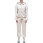 EMPORIO ARMANI EA7 JERSEY TRACK PANTS WHITE SAND - Image 4