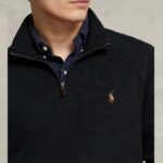 POLO RALPH LAUREN MEN'S HALF-ZIP PULLOVER BLACK - Image 2