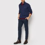 POLO RALPH LAUREN MEN'S HALF ZIP ESTATE RIB SWEATER-NAVY - Image 4