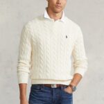 POLO RALPH LAUREN MEN LS DRIVER CN-LONG SLEEVE PULLOVER ANDOVER CREAM
