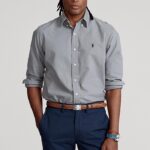 POLO RALPH LAUREN MEN GARMENT-DYED OXFORD SHIRT - PERFECT GREY