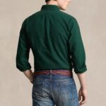 POLO RALPH LAUREN MEN GARMENT-DYED SLIM FIT OXFORD SHIRT - MOSS AGATE - Image 3