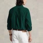 POLO RALPH LAUREN MEN RALPH LAUREN CUSTOM FIT GARMENT-DYED OXFORD SHIRT | MOSS AGATE - Image 3