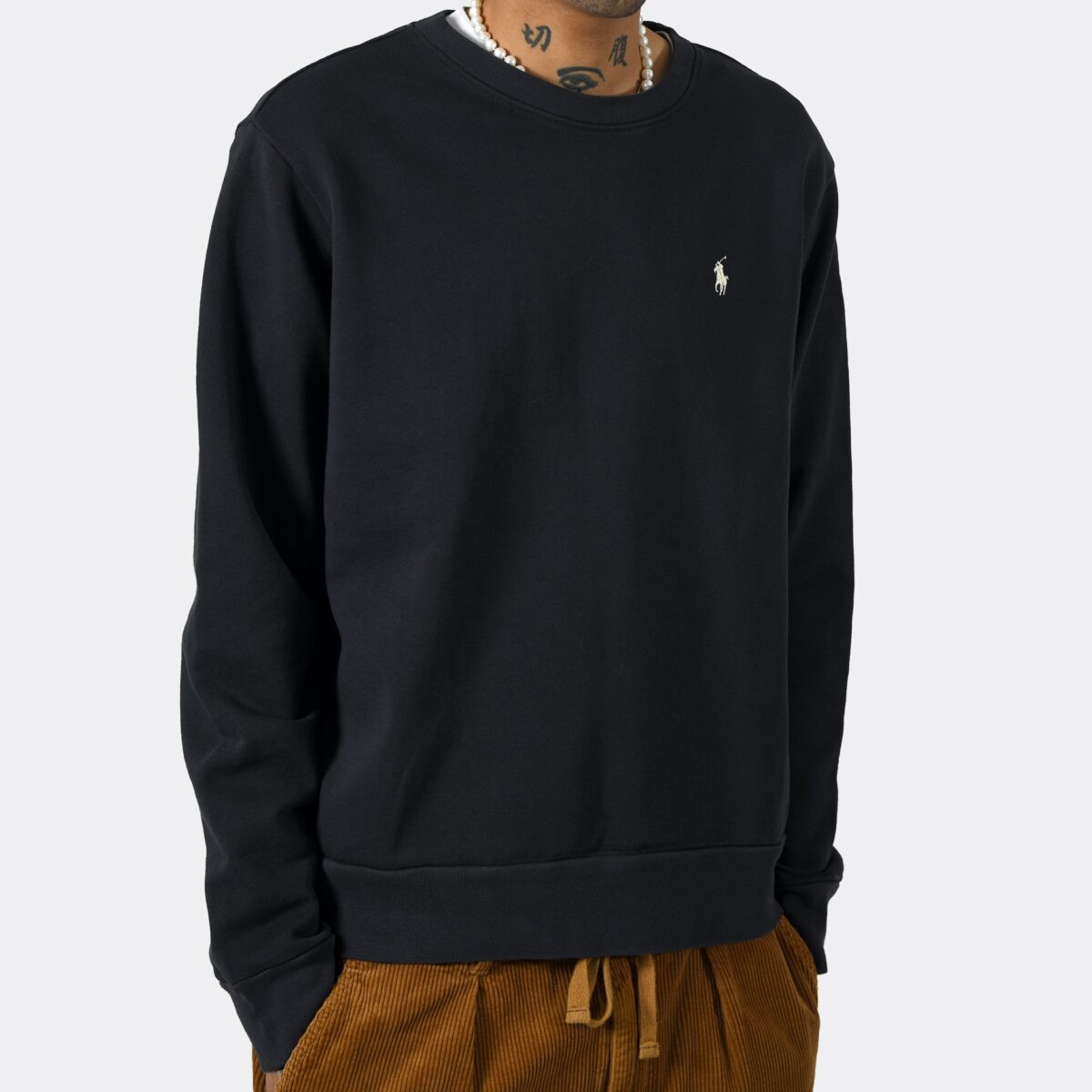 POLO RALPH LAUREN MEN LONG SLEEVE SWEATSHIRT LOOPBACK TERRY BLACK - Image 4