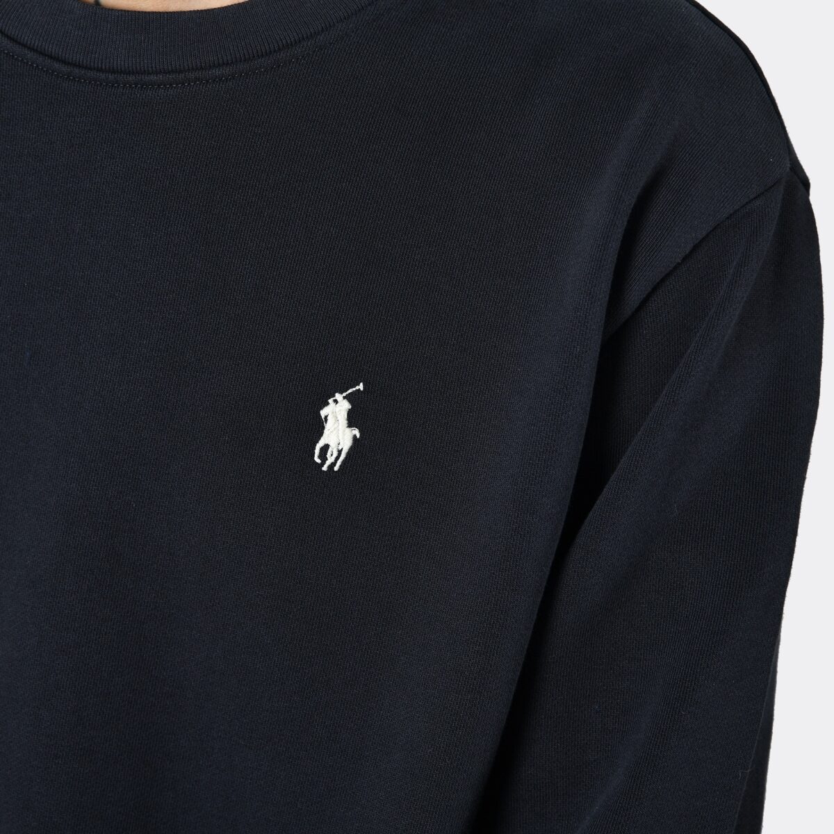 POLO RALPH LAUREN MEN LONG SLEEVE SWEATSHIRT LOOPBACK TERRY BLACK - Image 2