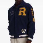 POLO RALPH LAUREN MEN PATCH-DETAIL BOMBER JACKET NAVY