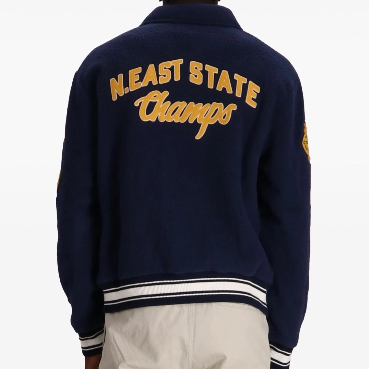 POLO RALPH LAUREN MEN PATCH-DETAIL BOMBER JACKET NAVY - Image 2