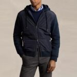 POLO RALPH LAUREN MEN CARDIGAN WITH HOOD REGULAR FIT NAVY