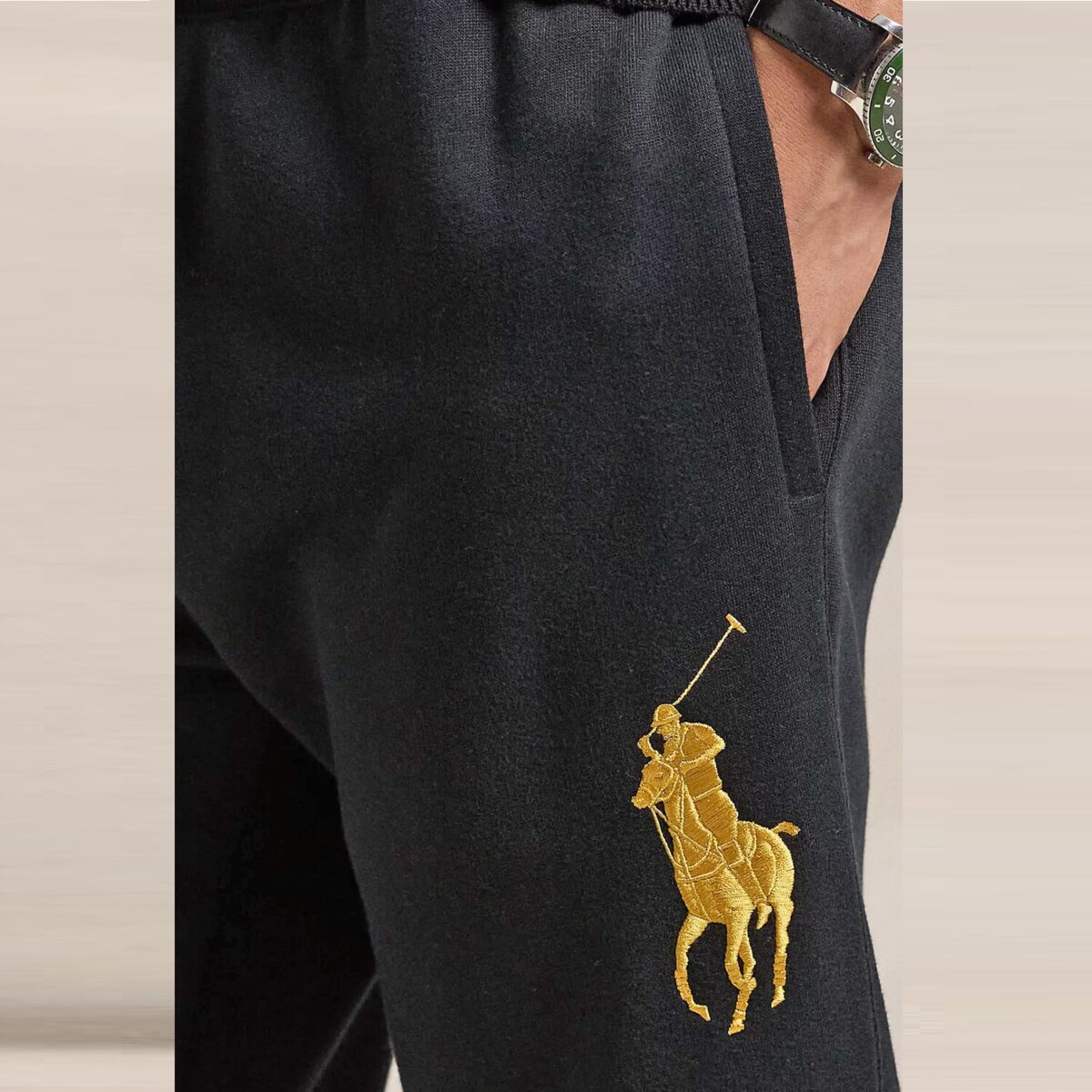 POLO RALPH LAUREN MEN TH RL FLEECE BIG PONY JOGGER BLACK - Image 2