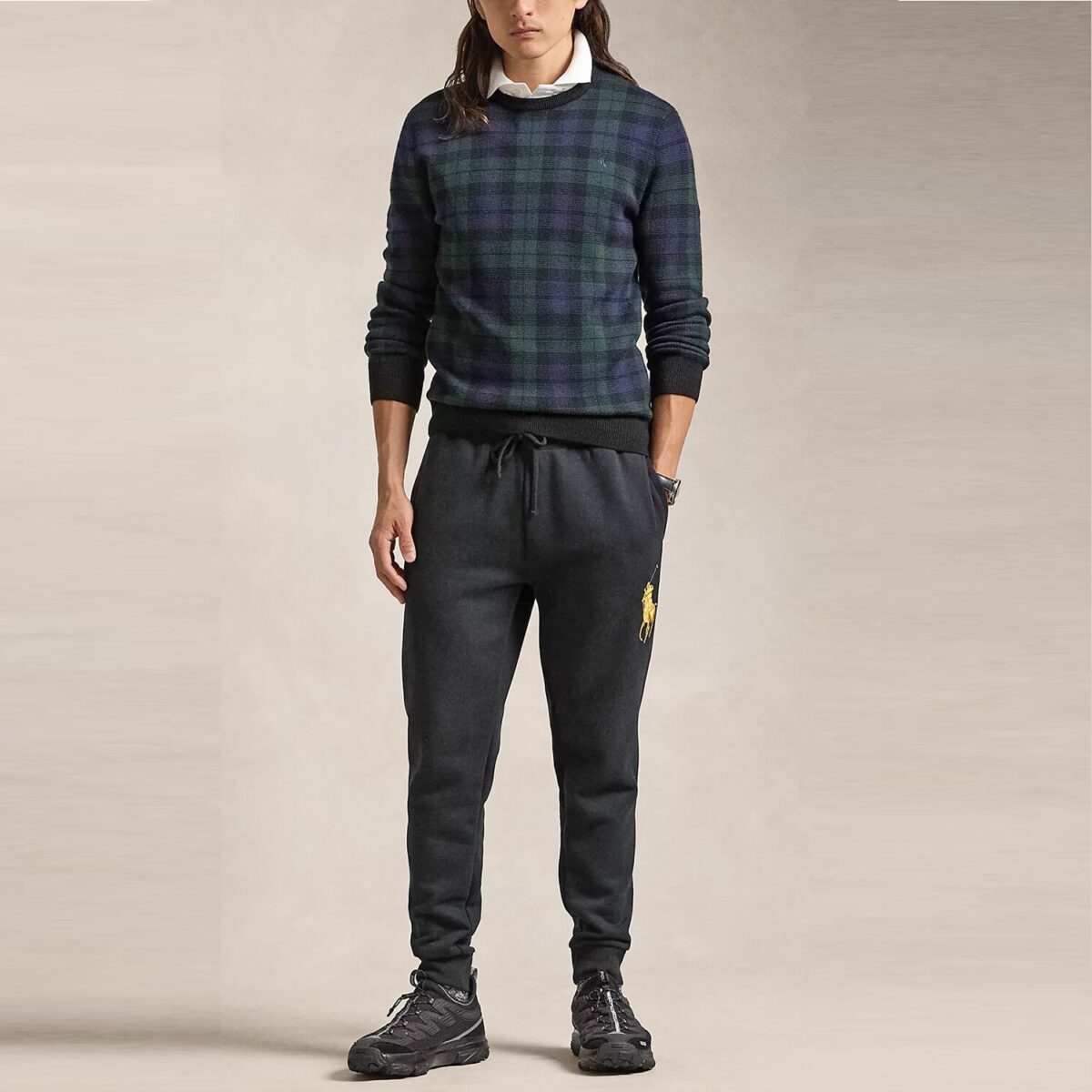 POLO RALPH LAUREN MEN TH RL FLEECE BIG PONY JOGGER BLACK - Image 4