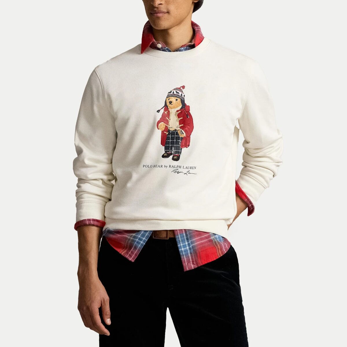 POLO RALPH LAUREN M CLASSICS LSL-SWS BEAR SWEATSHIRT CREAM - Image 2