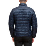 EMPORIO ARMANI EA7 PUFFER JACKET WITH FULL LENGTH ZIP CLOSURE NAVY BLUE - Image 3