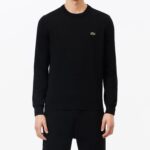 LACOSTE MEN'S CREW NECK COTTON BLACK
