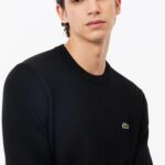 LACOSTE MEN'S CREW NECK COTTON BLACK - Image 3