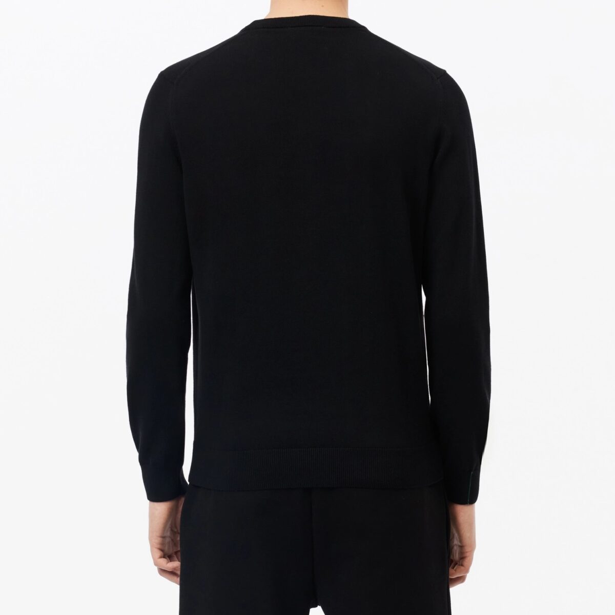 LACOSTE MEN'S CREW NECK COTTON BLACK - Image 4