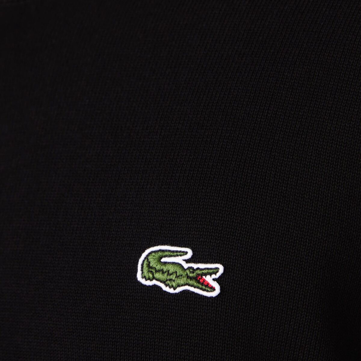 LACOSTE MEN'S CREW NECK COTTON BLACK - Image 2