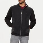TOMMY HILFIGER MAN BT-MIX MEDIA ZIP THRU STAND CLR BLACK