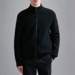 PAUL&SHARK MEN RIBBED WOOL SWEATER BLACK